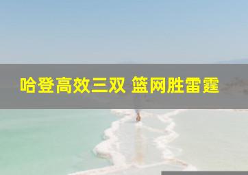 哈登高效三双 篮网胜雷霆